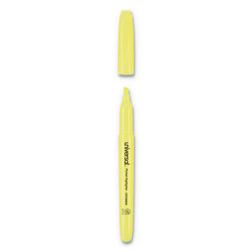 Universal™ Pocket Highlighter Value Pack, Fluorescent Yellow Ink, Chisel Tip, Yellow Barrel, 36-pack freeshipping - TVN Wholesale